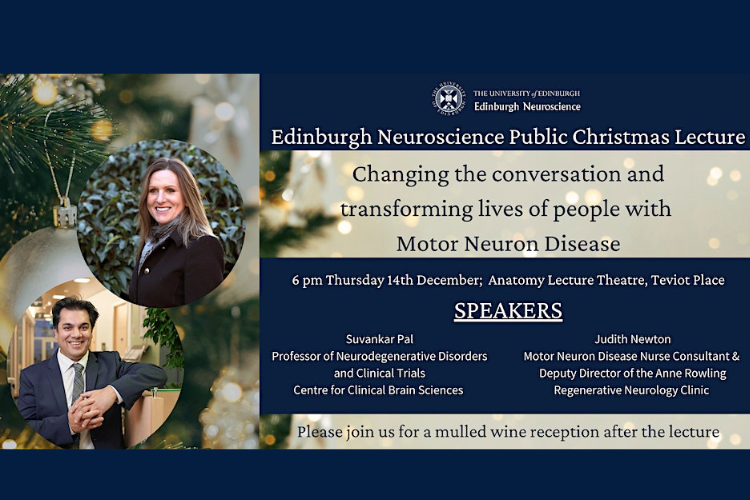 Infographic detailing the 2023 Edinburgh Neuroscience Public Christmas Lecture