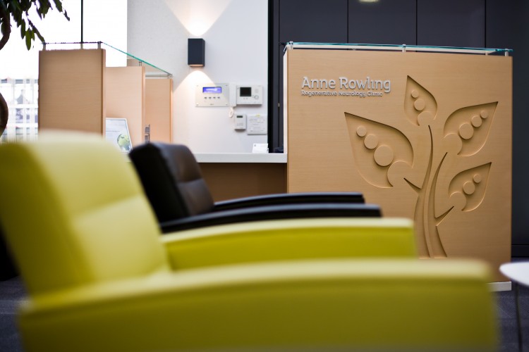 Empty chairs with the Clinic reception desk at the back