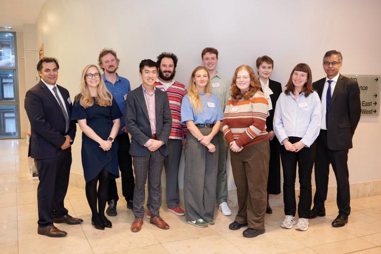 Anne Rowling Clinic Speech Consortium: Top left to right: Dr Oliver Watts, Jacob Webber, Chris Fleming Olivia Szczerbakiewicz, Prof Siddharthan Chandran. Front left to right: Prof Suvankar Pal, Dr Johnny Tam, Lynda Tomarelli, Lizzie Freeman, Lovisa Wilhborg