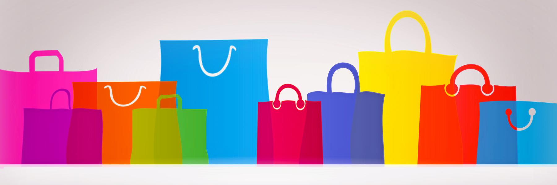 Colourful shopping bags 