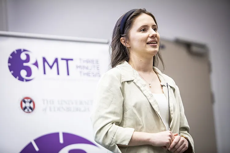 A picture of Aine Heffernan delivering a presentation