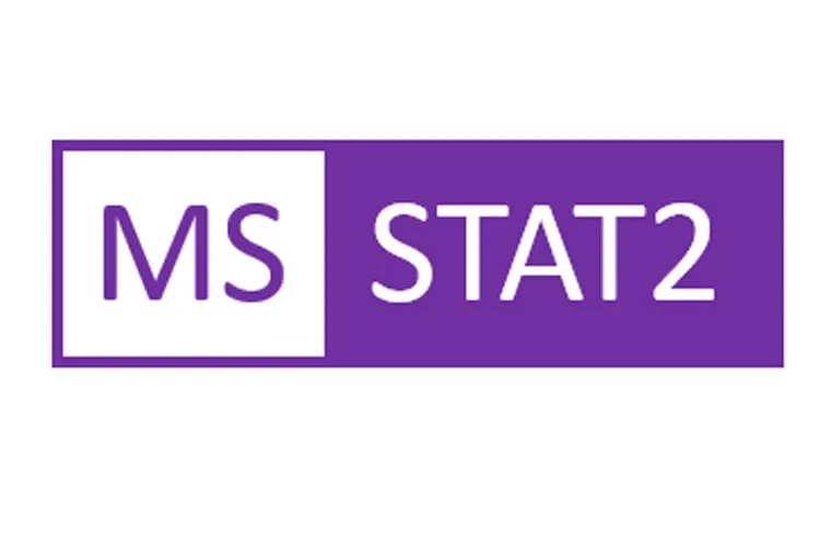 The MS STAT logo in purple and white